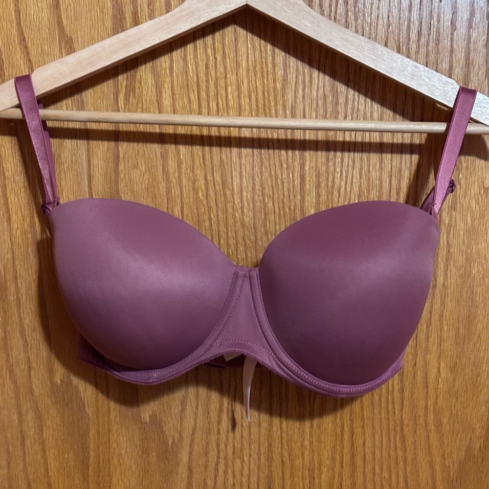 Victorias Secret PINK wear‎ everywhere push up multiple ways sz 34 DD mauve pink
